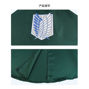 Cape de cosplay Attack On Titan, cape verte à capuche pour costume de jeu de rôle d'anime, taille adulte - Product Image 3