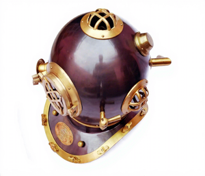 Casco de Buceo Antiguo de la Marina de los Estados Unidos con Acabado de Cobre, Casco de Buceo Vintage para Aguas Profundas, Decoración Marítima - Product Image 2