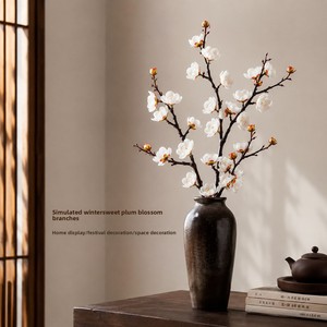 Ramas de Ciruelo Artificiales Resistentes al Frío, Adornos para Sala de Estar, Bonsái de Flores Secas, Plantas en Maceta, Decoración <span class=keywords><strong>Interior</strong></span> de Seda - Product Image 3