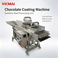 Machine à enrober le chocolat pour biscuits, gaufrettes, bonbons, gâteaux, snacks, équipement d'enrobage au chocolat pour usine de boulangerie et petite entreprise
