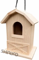 Nichoir en bois brut personnalisé en gros - Ornement de jardin suspendu et mangeoire extérieure pour oiseaux sauvages