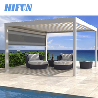 Luxus moderne Glas Polycarbonat Baldachin Aluminium Aluminium Pergola Pavillon wasserdichte Metalldach Garten Outdoor 3x3 3x4 6x3