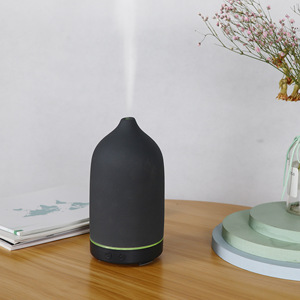 Diffuseur d'aromathérapie en céramique, humidificateur à lumière LED alimenté par USB, 100 ml, pour la maison et le bureau - Product Image 2