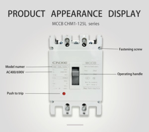 Автоматический выключатель в литом корпусе CNXE CHM1-250/3300, сертифицированный CE CCC, 3P, <span class=keywords><strong>63</strong></span>А, 80А, 100А, 125А, 150А - Product Image 2