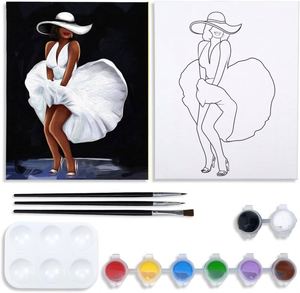 Kit de toile pré-dessinée moderne pour adultes, toile pré-tendue pour peinture, pour soirées de peinture et projets artistiques personnels - Product Image 2