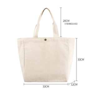 Bolsa de tela de lona regular al por mayor, bolsa de tela con logo impreso personalizado, asa de bolsa de algodón, para compras - Product Image 4