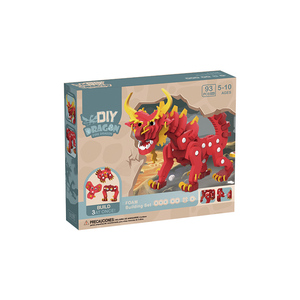 Cartoon Fire Dragon Model <strong>Puzzle</strong> <strong>Blocks</strong> 93pcs Children Assemble <strong>Dinosaur</strong> <strong>Eva</strong> <strong>Foam</strong> <strong>Puzzle</strong> Toys - Product Image 1