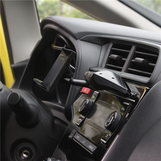 KEEPO Universal Portable 360 Degree Rotation Black ABS Car CD Slot Phone Mount Stand for for Car Use