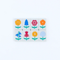 Jeu de Mahjong Américain Personnalisé en Acrylique Blanc et Rose, 160 Pièces, Tuiles de Mahjong à Motifs Bottes de Cowboy du Texas, Western, BBQ et Floraux, Jeu de Loisirs