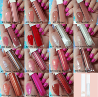 Lot de gloss à lèvres hydratants en format voyage, marque privée, kit de maquillage végétalien de luxe, vente en gros