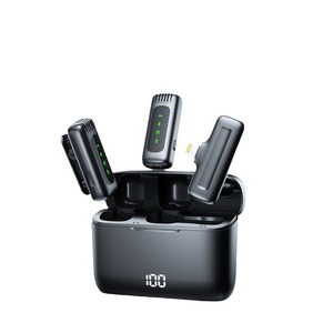 J13Pro Lavalier <b>Microphone</b> <b>Wireless</b> One To Two With Digital Display Charging Case For Live Streaming Recording - Product Image 5