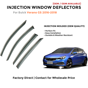 Injection Side Window Deflectors Visor Rain Guards for Buick Verano GS 2016-2018 Wind Deflector Auto Accessories - Product Image 2