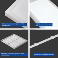 Plafonnier encastré orientable à LED avec diffuseur et variateur d'intensité, 24 watts, lampe chinoise
