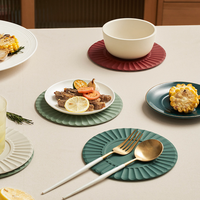 Nouvelle assiette de table en silicone isolante thermique, style grande roue coréenne, résistante aux hautes températures, pour la maison