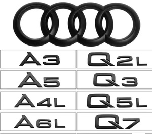 Emblème arrière et badge de calandre avant <span class=keywords><strong>Audi</strong></span> Quattro à quatre <span class=keywords><strong>roues</strong></span> <span class=keywords><strong>motrices</strong></span>, logo Black Warrior pour les séries A3, A4, A5, A6, A7, <span class=keywords><strong>Q2</strong></span>, Q3, Q5, L - Product Image 1