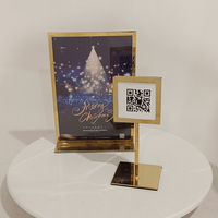 Soporte de señal de código QR de Metal para mostrador personalizado, soporte de pantalla de código QR para pago de redes sociales