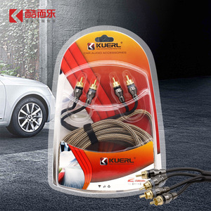 สายสัญญาณเสียง KUERL 2Rca ถึง 2Rca ยาว 5 เมตร สายเชื่อมต่อเครื่องเสียงรถยนต์ทองแดงแท้ - Product Image 1