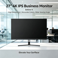 Nouvel écran 27 pouces 4K UHD IPS 60Hz DP à cadre fin, écran large, 99% SRGB pour le bureau, la maison et les entreprises