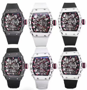 นาฬิกาอัตโนมัติคุณภาพสูง 3802 Tourbillon ตัวเรือนคาร์บอนไฟเบอร์ สายยางแบบโปร่ง ดีไซน์หรูหรา สปอร์ต - Product Image 1