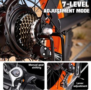 Vélo de montagne électrique 7 vitesses 112 km d'autonomie, moteur 750W, vélo de montagne électrique pour adultes, fabrication sur mesure CE pour la pratique du <span class=keywords><strong>cross</strong></span>-<span class=keywords><strong>country</strong></span> - Product Image 4