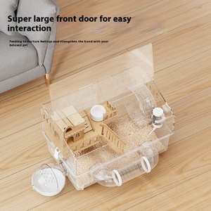 Hamster House Deluxe Hamster Cage Grand Espace Hamster Cage Transparent Pet Feeding Box Pet Home Supplies - Product Image 1