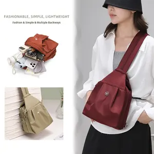 Sac à dos en tissu multicouche de grande valeur pour femmes Style décontracté coréen sac à bandoulière unique Polyester léger nouveau multi-usage - Product Image 3