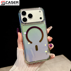 Nueva Funda para Teléfono con Anillo Magnético Transparente con Degradado de Purpurina Láser, Carga Inalámbrica, Resistente a Golpes, Sensación de Piel, para iPhone 17/16/15/<span class=keywords><strong>14</strong></span> - Product Image 6