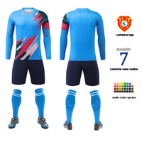 Las Mejores Camisetas de Fútbol Impresas en Línea, Uniforme de Entrenamiento de Fútbol de Manga Larga, Camiseta de Fútbol Económica 100% Poliéster, Nombre del Equipo Personalizado