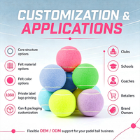 Balles de tennis en feutre multicolores de haute qualité - Durables, écologiques, rebondissent de 130 à 138 cm, logo personnalisé