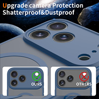Fundas de Fábrica para Teléfono iPhone 17 Pro Max con Sensación de Piel Azul, Protección para Lente y Antichoque Personalizadas para la Serie iPhone