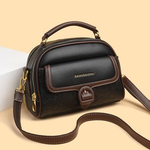 Sac bandoulière simple et pratique avec logo personnalisé, deux sangles, fermeture éclair, grande capacité, style designer, couleur Tanjing - Product Image 3