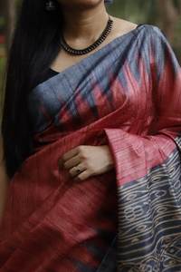 Sari en lin imprimé numérique tendance, séchage rapide, pour les fêtes et mariages indiens et pakistanais, Diwali, toutes saisons - Product Image 3