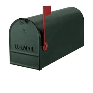 古典的な伝統アメリカのメールボックス米国の亜鉛メッキ鋼のレターボックスとポストメールボックス