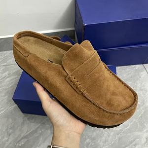 <span class=keywords><strong>Sandalias</strong></span> Hana de Alta Calidad, Estilo <span class=keywords><strong>Birkenstock</strong></span>, de Piel Vacuna Genuina, Tipo Mules Planos para Exteriores, para Hombre y Mujer - Product Image 4