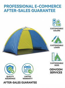 Custom Size 2-Person One Bedroom Beach <b>Tent</b> Four-Season Uv Protection Breathable Polyester & Pe | Fiberglass Frame - Product Image 3
