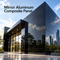 Panneau composite en aluminium miroir 4 mm 1220x2440 mm, couleur personnalisée pour revêtement mural intérieur de boutique