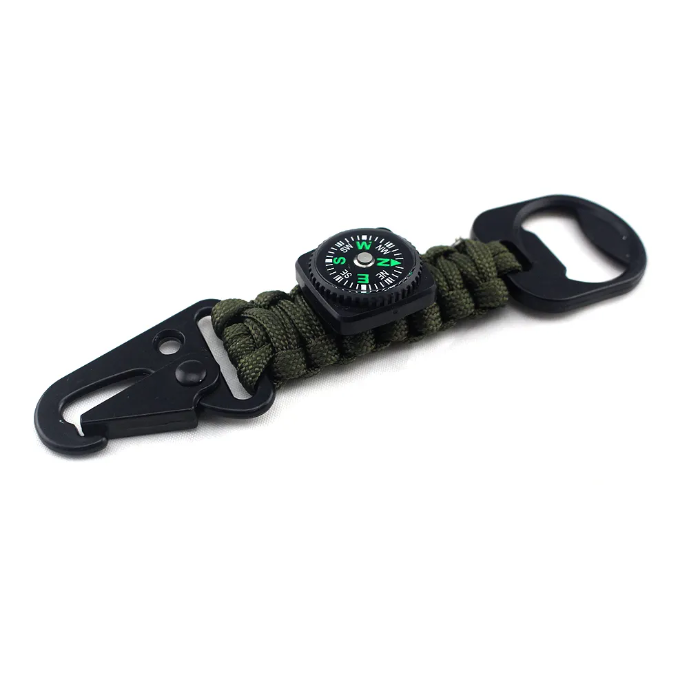 Hot Sale Camping Equipment Custom Survival Key Chain Gadgets For Men Camping Fashion Custom Logo Compass Keychain
