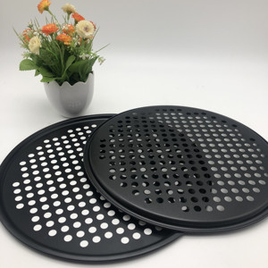 Teglia per <span class=keywords><strong>Pizza</strong></span> in acciaio al carbonio nero con rivestimento in ceramica antiaderente per la cottura - Product Image 1