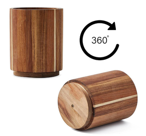 Çevre dostu toptan gereçler Crock sofra takımı organizatörler doğal bambu pişirme eşyası çatal kaşık ahşap yuvarlak tutucu - Product Image 6