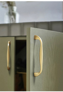 Modern <strong>Gold</strong> Brushed Nickel Square T-Bar Cabinet <strong>Pull</strong> Handles <strong>Drawer</strong> <strong>Pulls</strong> for Kitchen Bedroom Bathroom Wardrobe Living Room - Product Image 3