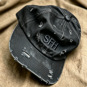 Cappello in Denim Effetto Usurato e Strappato Stile Street, con Ricami e Visiera Piatta, Versatile e Facile da Abbinare - Product Image 3