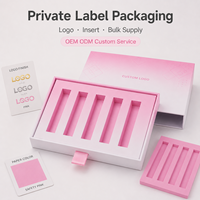 Boîte d'emballage de parfum de luxe biodégradable avec design de couleur personnalisé, boîte rigide à tiroir personnalisée avec ruban