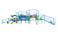 Structure de jeu en corde ROPECUBE personnalisée pour l'extérieur, aire de jeux commerciale, grand parc pour enfants, camp d'aventure en plein air