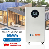Batterie de stockage d'énergie LiFePO4 10KWH 15KWH 16KWH, stock entrepôt UE, BMS à équilibrage actif, garantie 10 ans, CE MSDS UN38.3