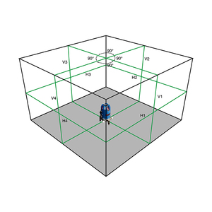 Mestek — mètre laser croisé 360 degrés, niveau laser à <span class=keywords><strong>8</strong></span> lignes avec chargeur et adaptateur - Product Image 4