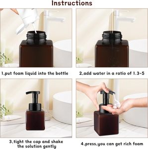 Bouteille en plastique ronde sans air de 250 ml avec pompe pour savon moussant pour les mains et le corps, couleur personnalisée, matériau PETG, vente en gros - Product Image 3