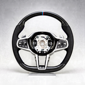 Volante Deportivo Original de Fibra de Carbono Real de 3 Brazos y 30 mm de Diámetro para G20/G30/G32/G42/G80/G82/G02 X1/X3/X5 M-Sport, Modificación - Product Image 1