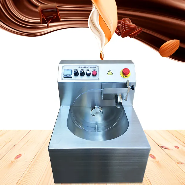 बहु समारोह 8/15/30 kg प्रति घंटे चॉकलेट पिघलने/तड़के/कोटिंग बनाने की मशीन छोटे ढालना मोल्डिंग पिघलने मशीनरी