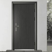 Porte intérieure en acier, sécurité antivol, ouverture manuelle, style postmoderne, isolation en laine de roche ignifuge 3 heures