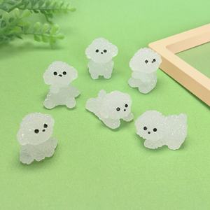 सुंदर भूनिर्माण राल शिल्प चमकदार कुत्ते लघु डोगी चमकदार जानवर घर सजावट - Product Image 1